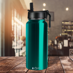 Teal Translucent 32oz Wide Mouth Water Bottle