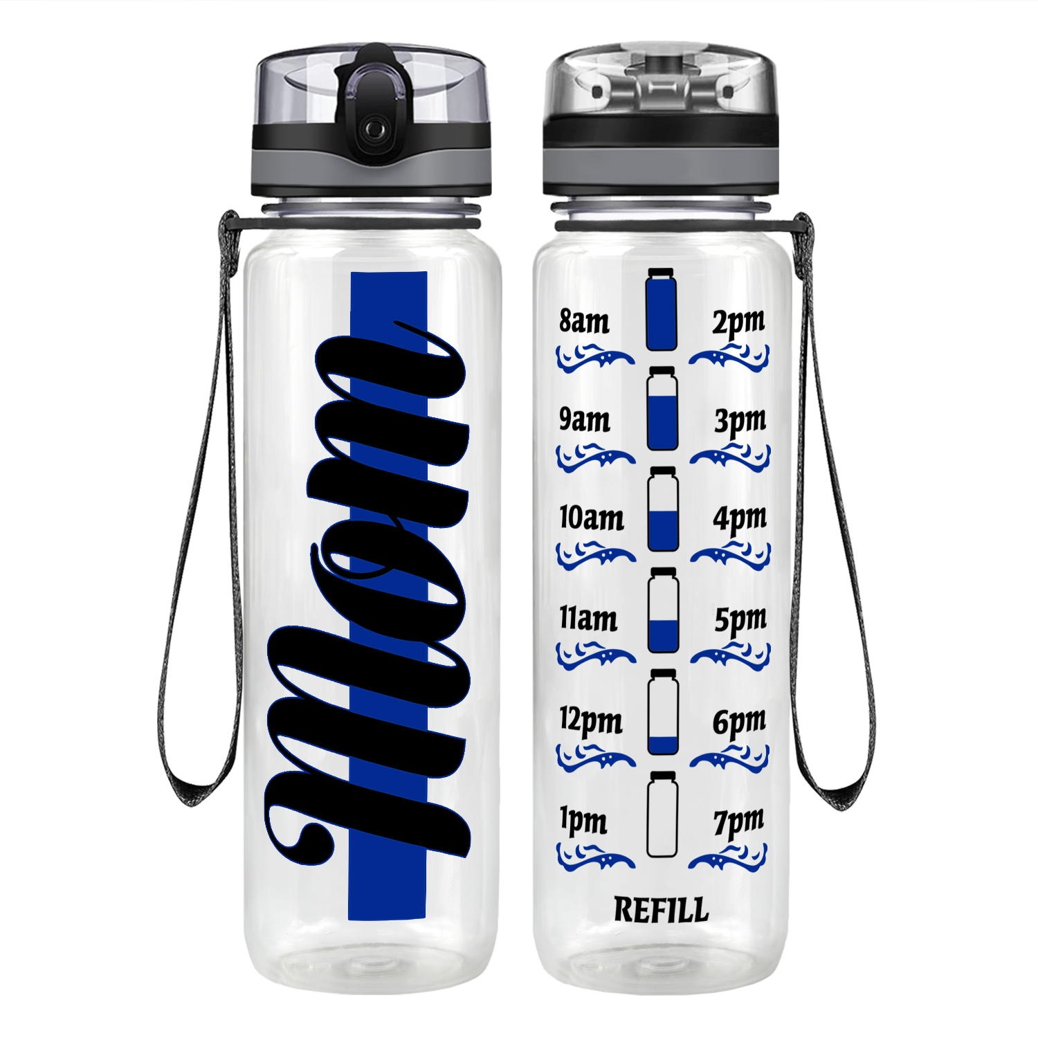 Police Mom Motivational Tracking Water Bottle