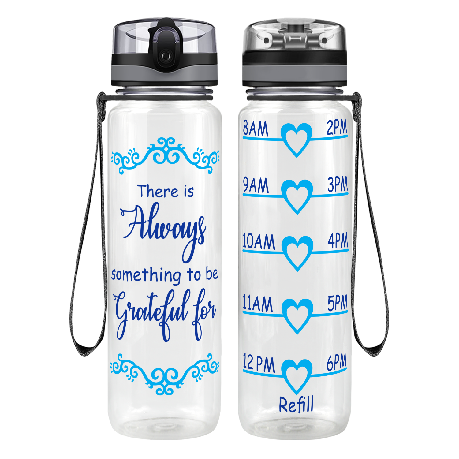 Something to be Grateful Motivational Tracking Water Bottle