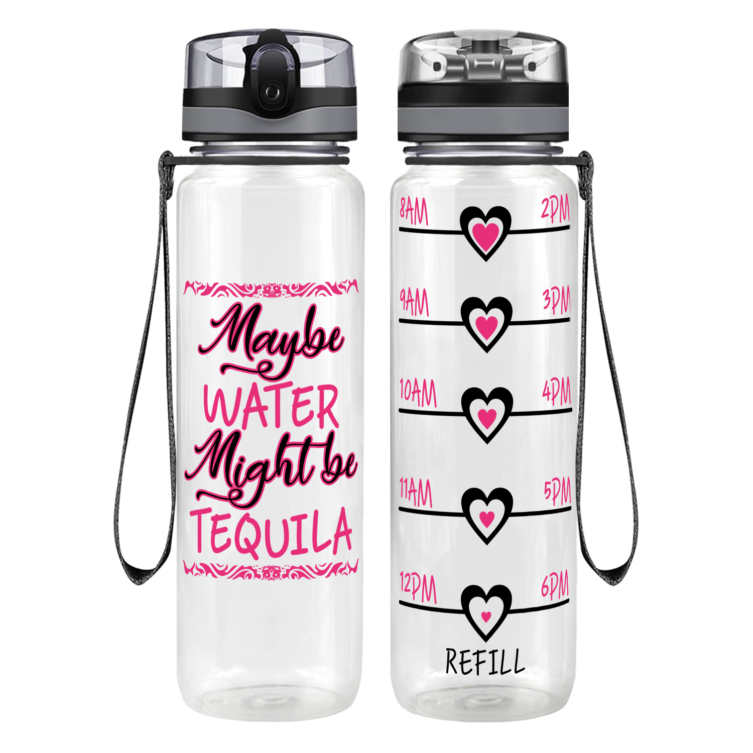 Might be Tequila Motivational Tracking Water Bottle