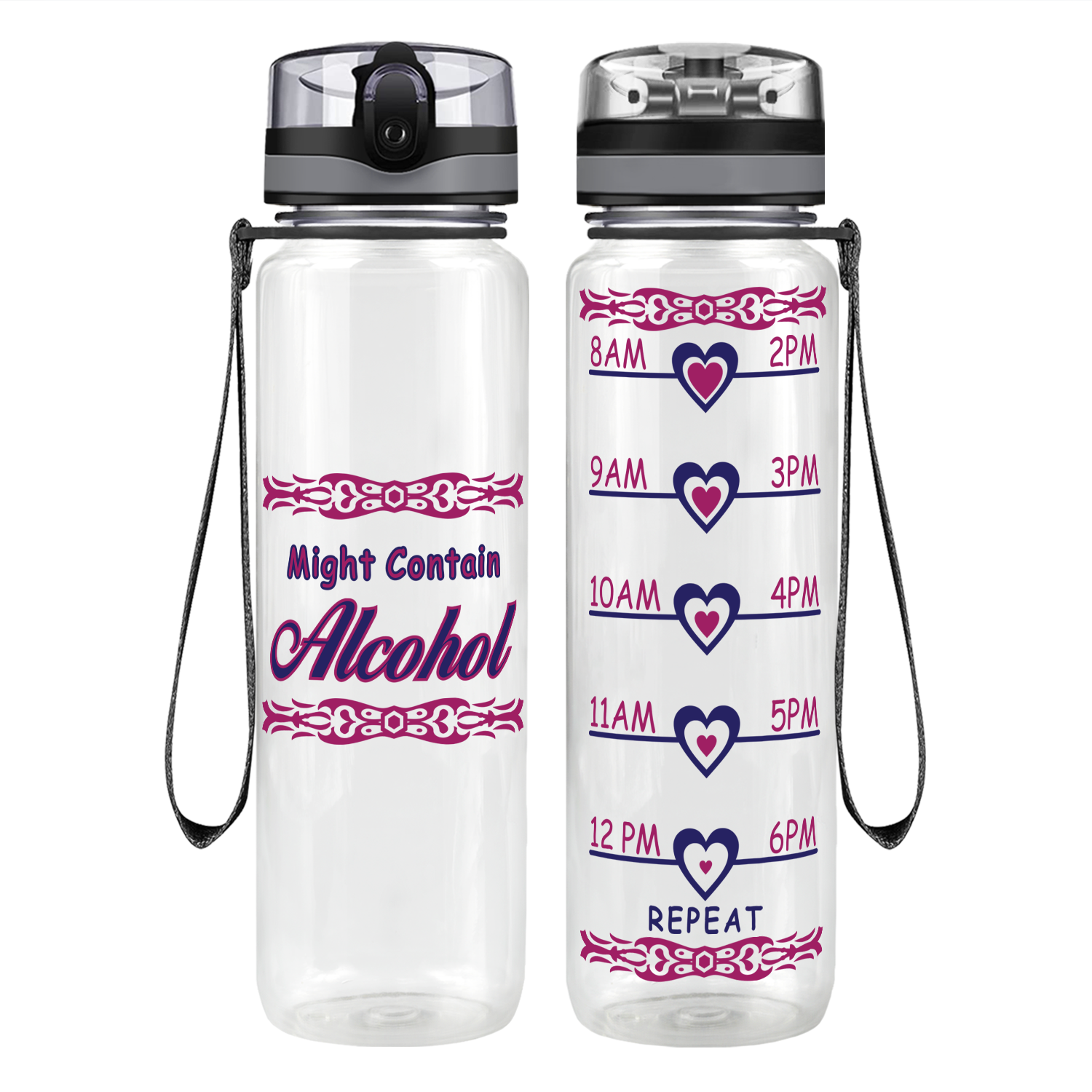 Might Contain Alcohol Motivational Tracking Water Bottle