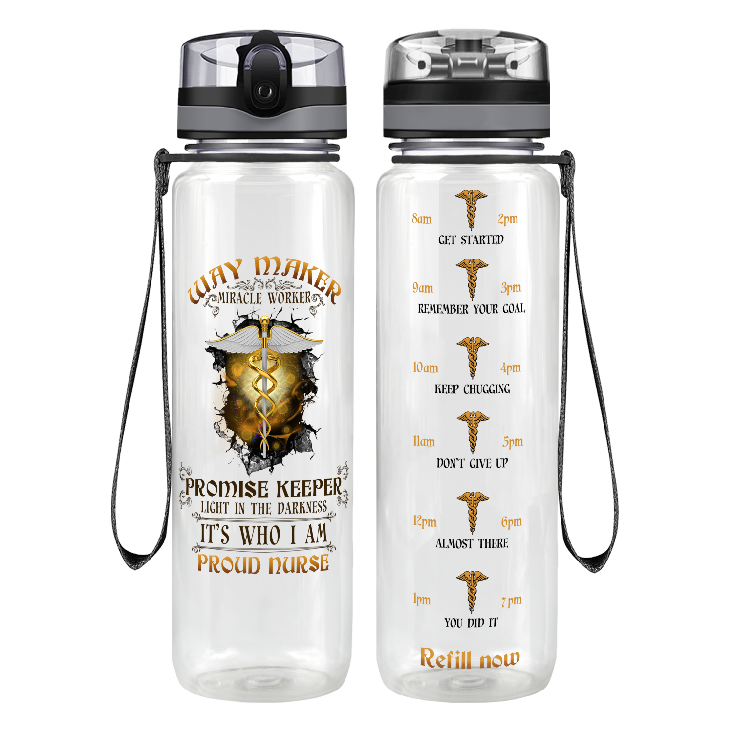 Miracle Worker Motivational Tracking Water Bottle