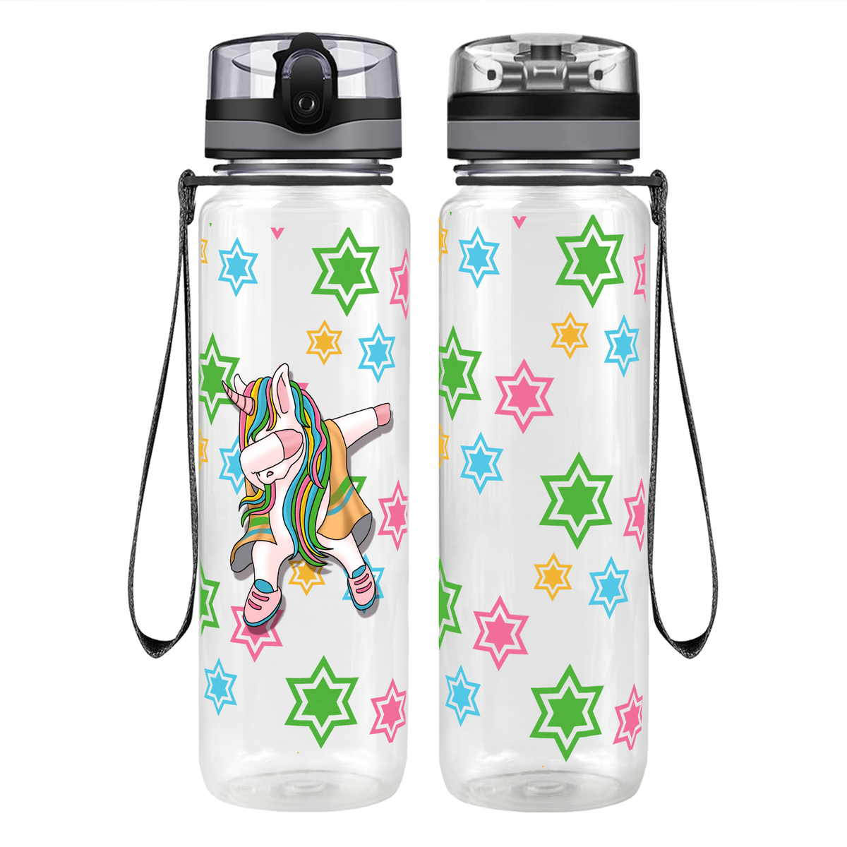 Dancing Unicorn Motivational Tracking Water Bottle