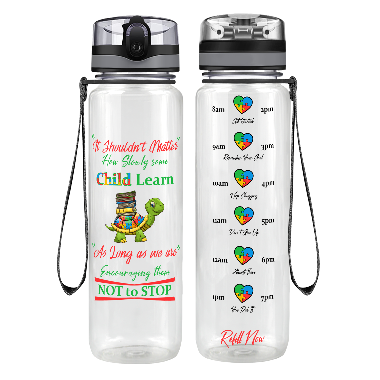 It Shouldn’t Matter Motivational Tracking Water Bottle