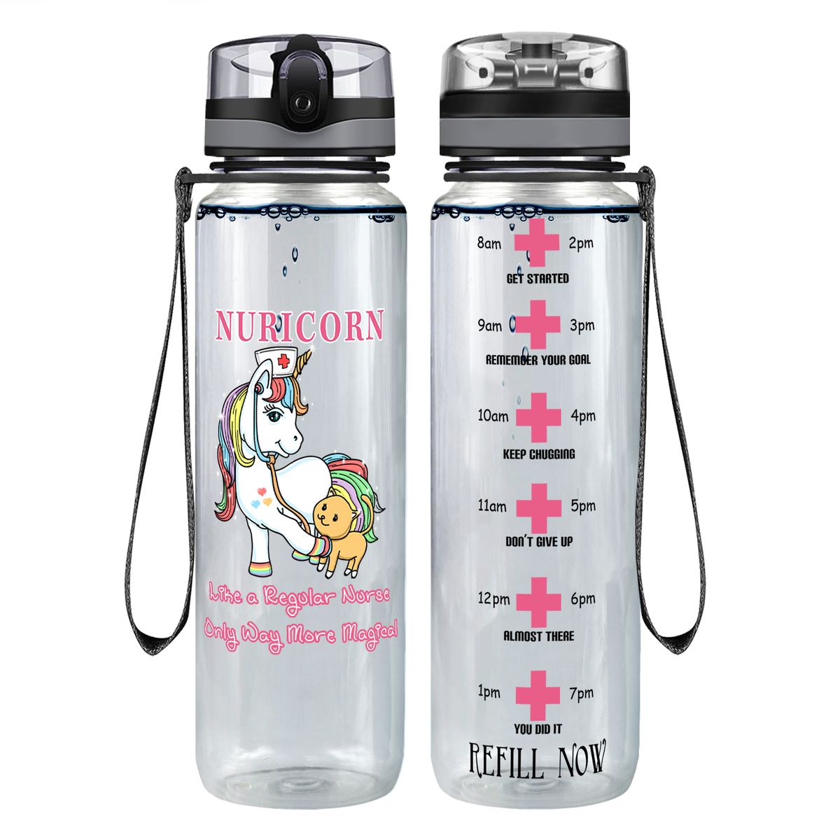Nuricorn Way More Magical on 32oz Motivational Nurse Water Bottle