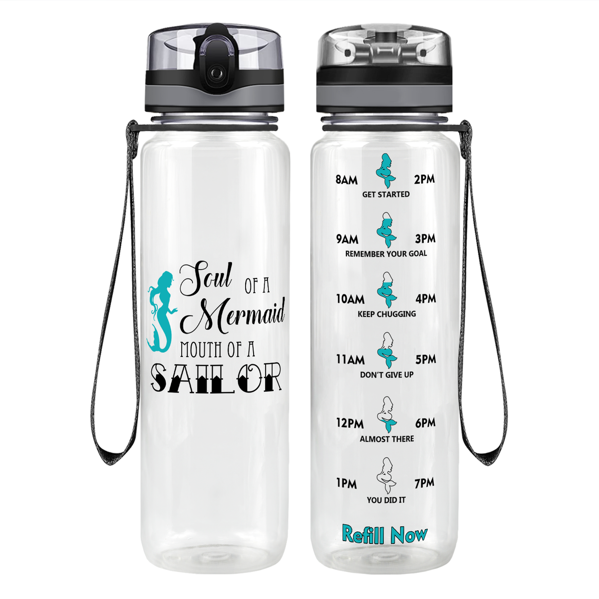 Mouth of a Sailor Motivational Tracking Water Bottle