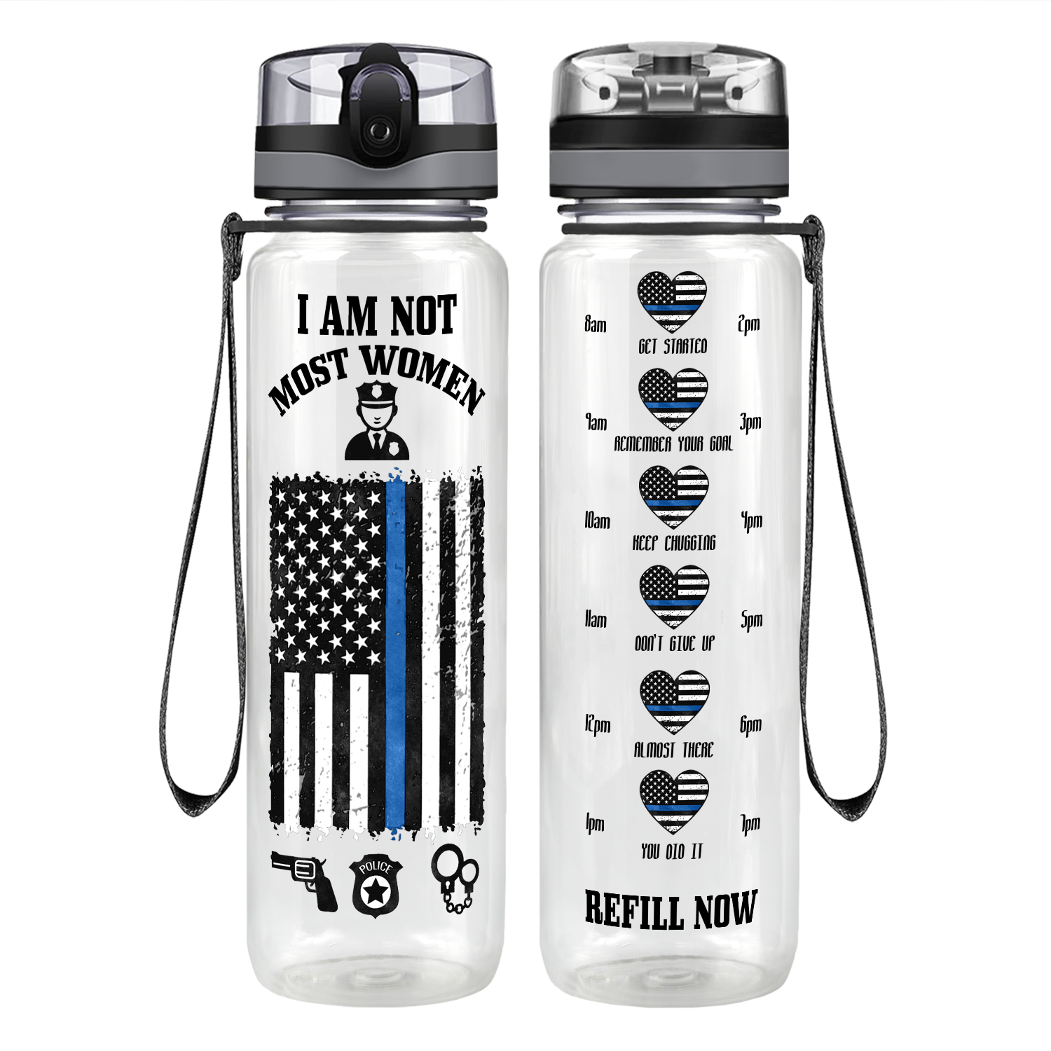 I Am Not Most Women Motivational Tracking Water Bottle