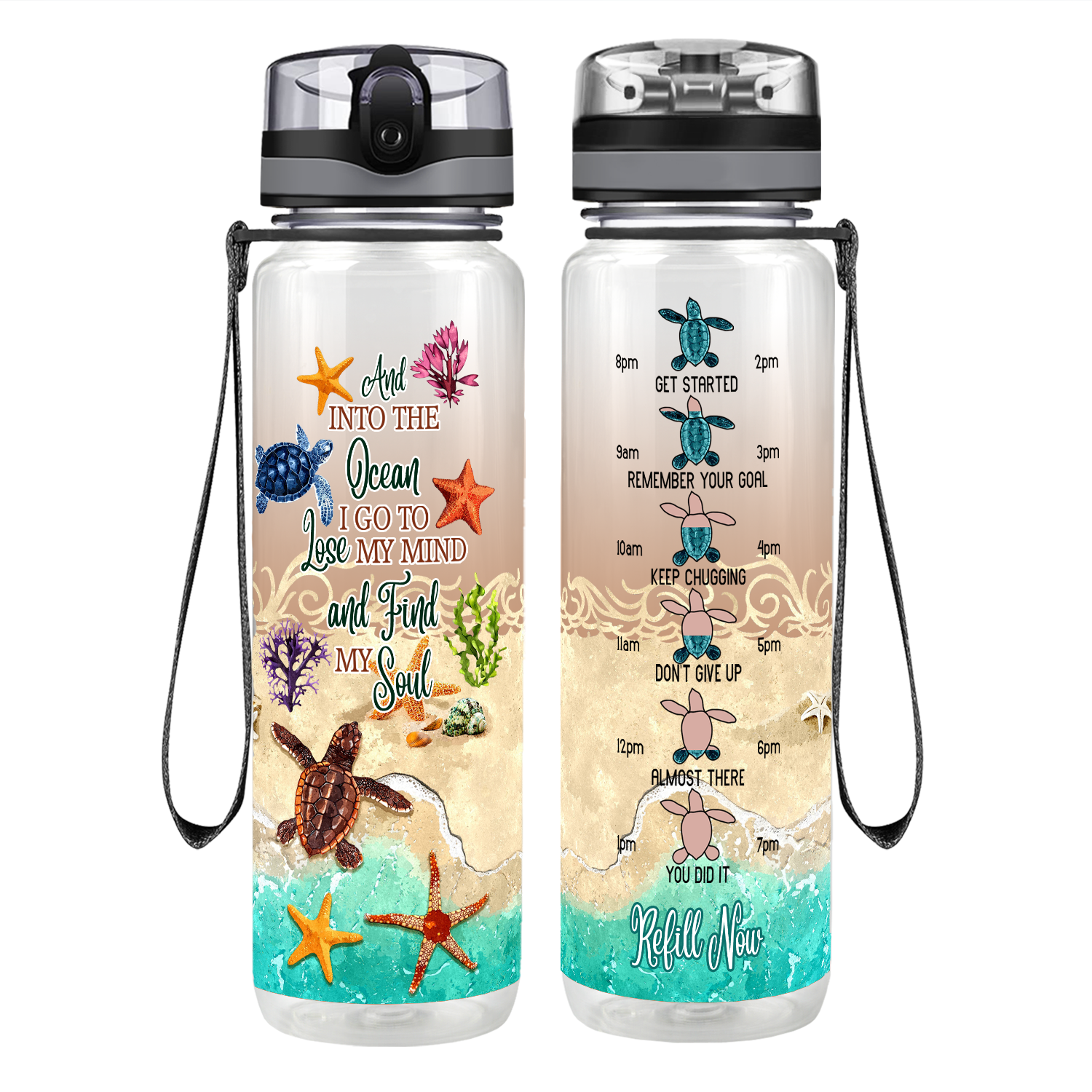 Personalized Find My Soul Motivational Tracking Water Bottle