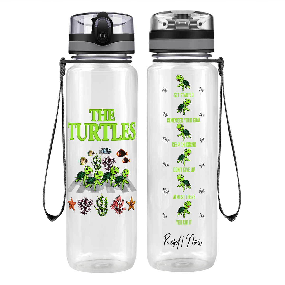 The Turtles Motivational Tracking Water Bottle