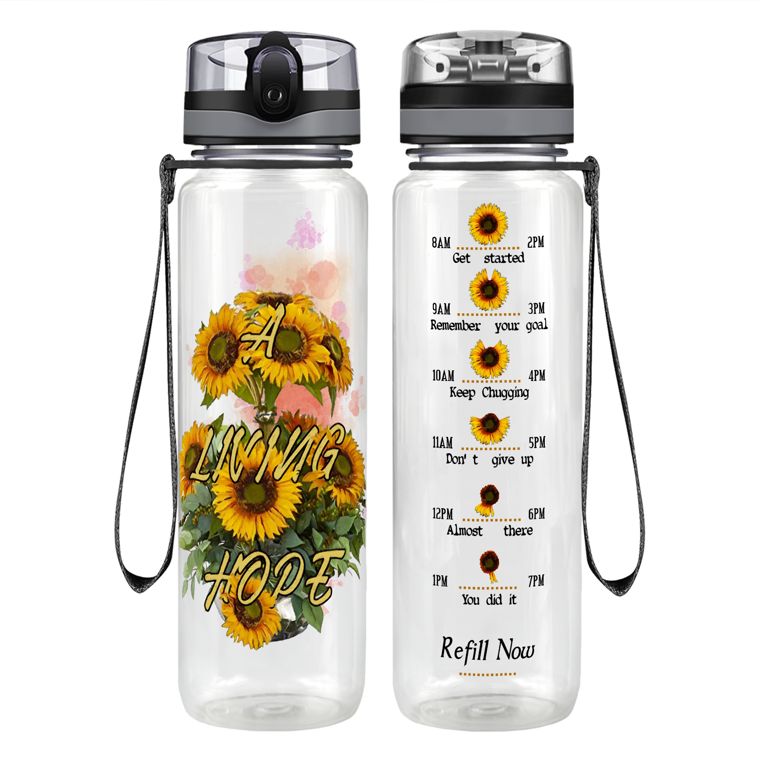 A Living Hope Motivational Tracking Water Bottle