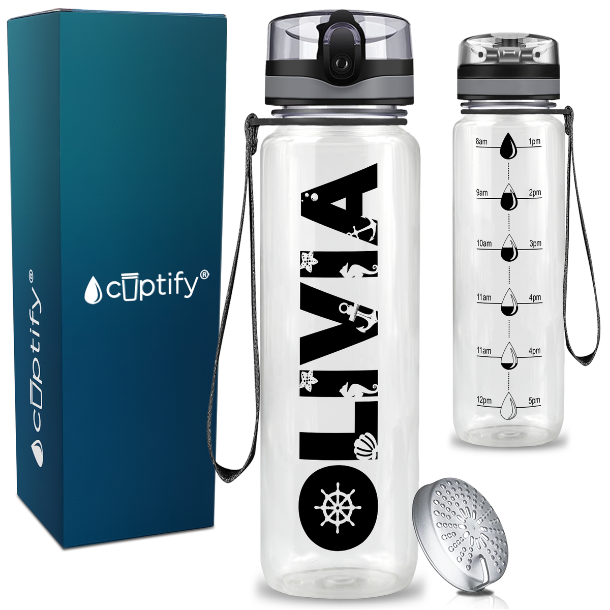 Personalized Mermaid 32 oz Kids Water Bottle