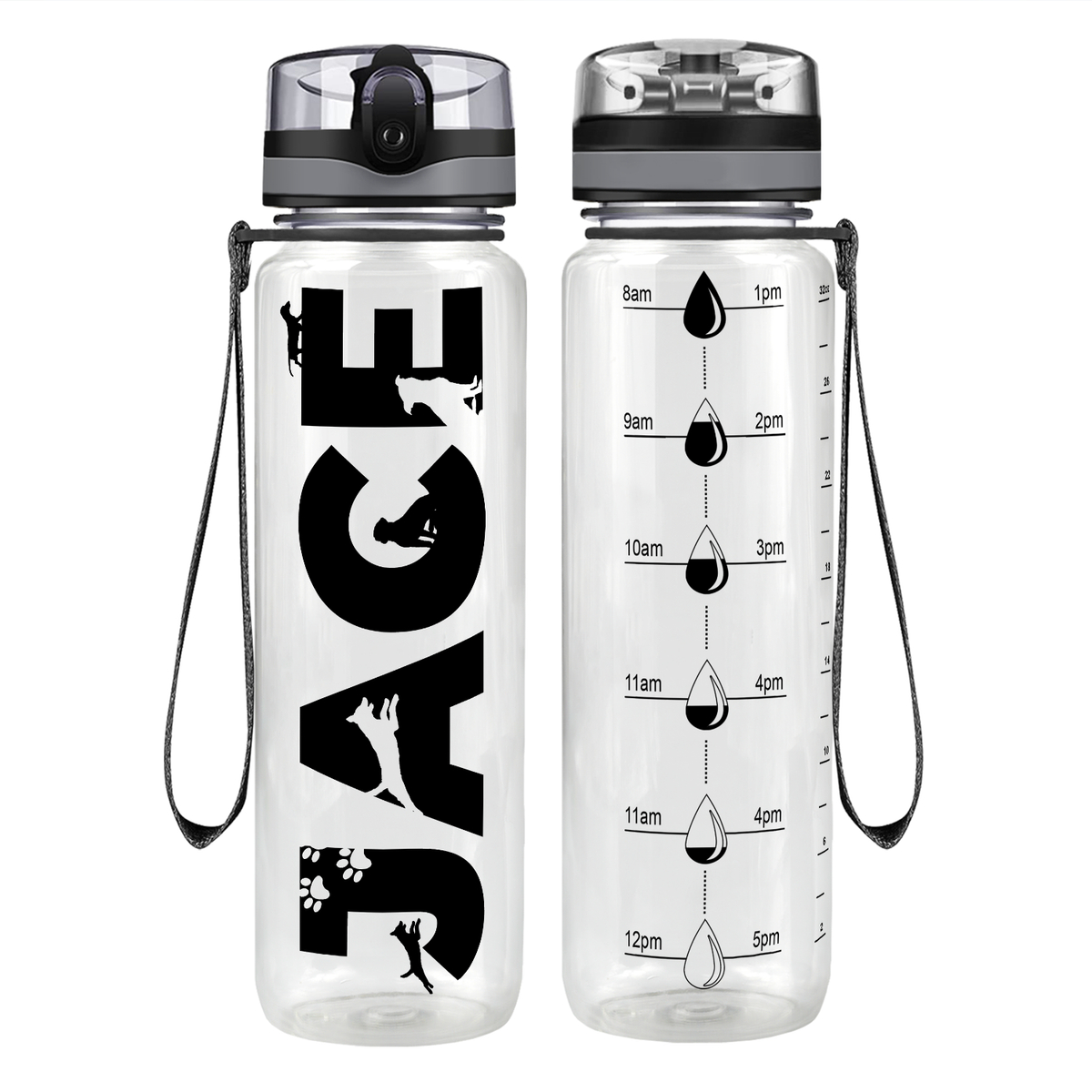 Personalized Boys 32 oz Motivational Tracking Water Bottle