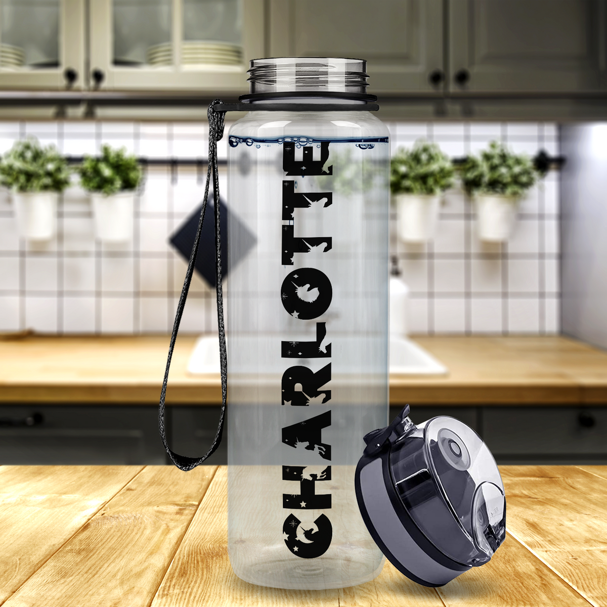 Kids Personalized 32 oz Motivational Tracking Water Bottle