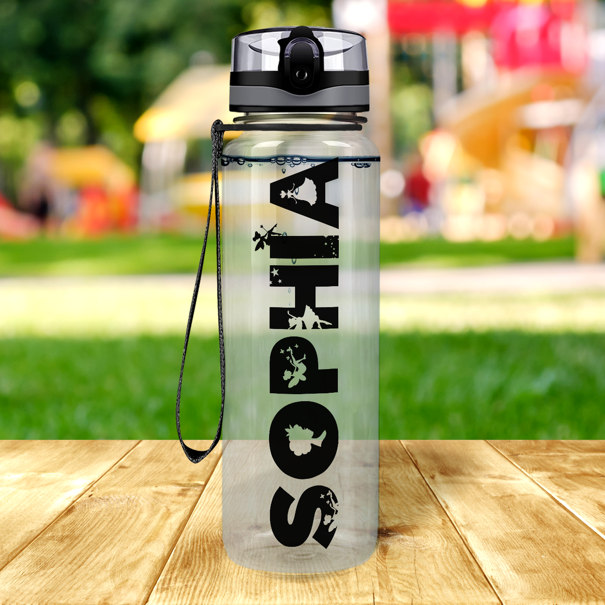 Kids Personalized 32 oz Motivational Tracking Water Bottle