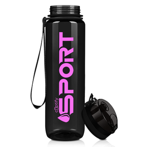 Black with Pink 32oz Tritan™ Sport Water Bottle