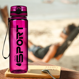 Fuschia with Black 32oz Tritan™ Sport Water Bottle