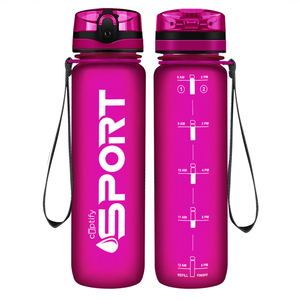 Cuptify Fuschia Frosted Sport Water Bottle