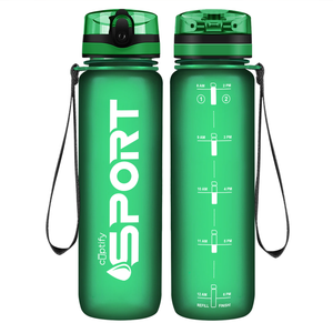 Cuptify Green Frosted Sport Water Bottle