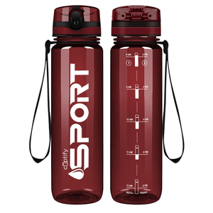 Cuptify Maroon Gloss Sport Water Bottle