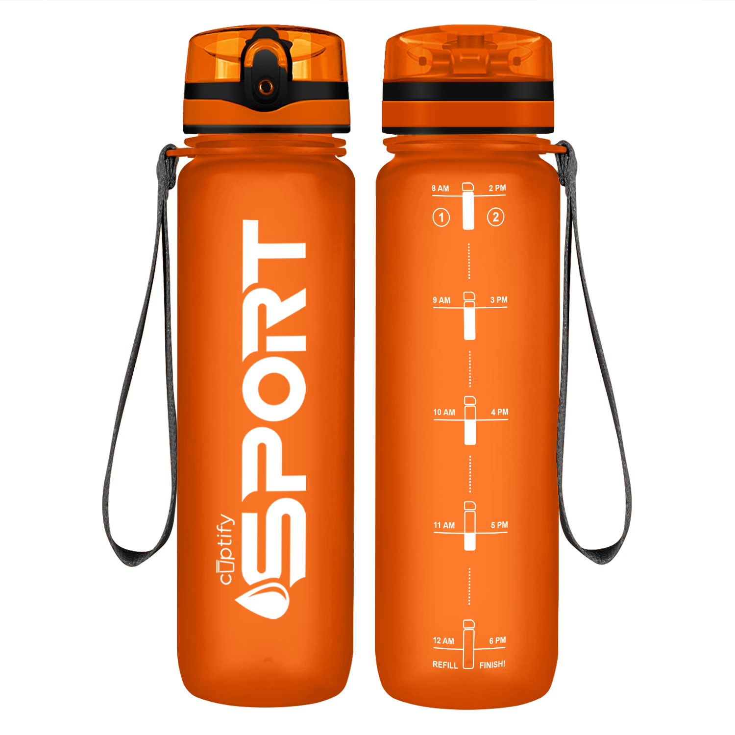 Cuptify Orange Frosted Sport Water Bottle