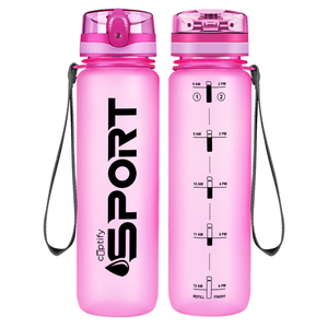 Cuptify Pink Frosted Sport Water Bottle