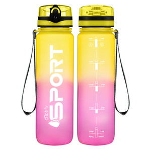 Cuptify Pink Lemonade Frosted Sport Water Bottle