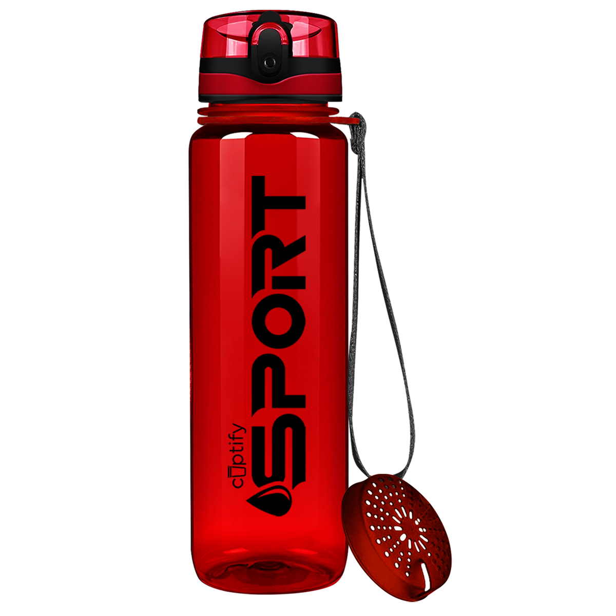 Red with Black 32oz Tritan™ Sport Water Bottle