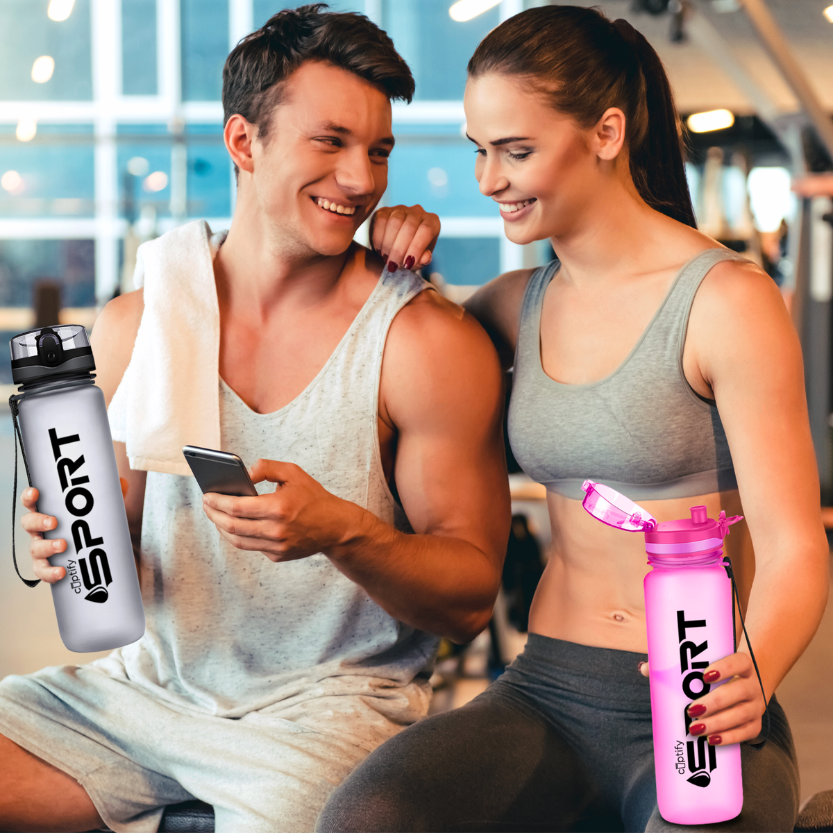 Smoke Frosted 32oz Tritan™ Sport Water Bottle