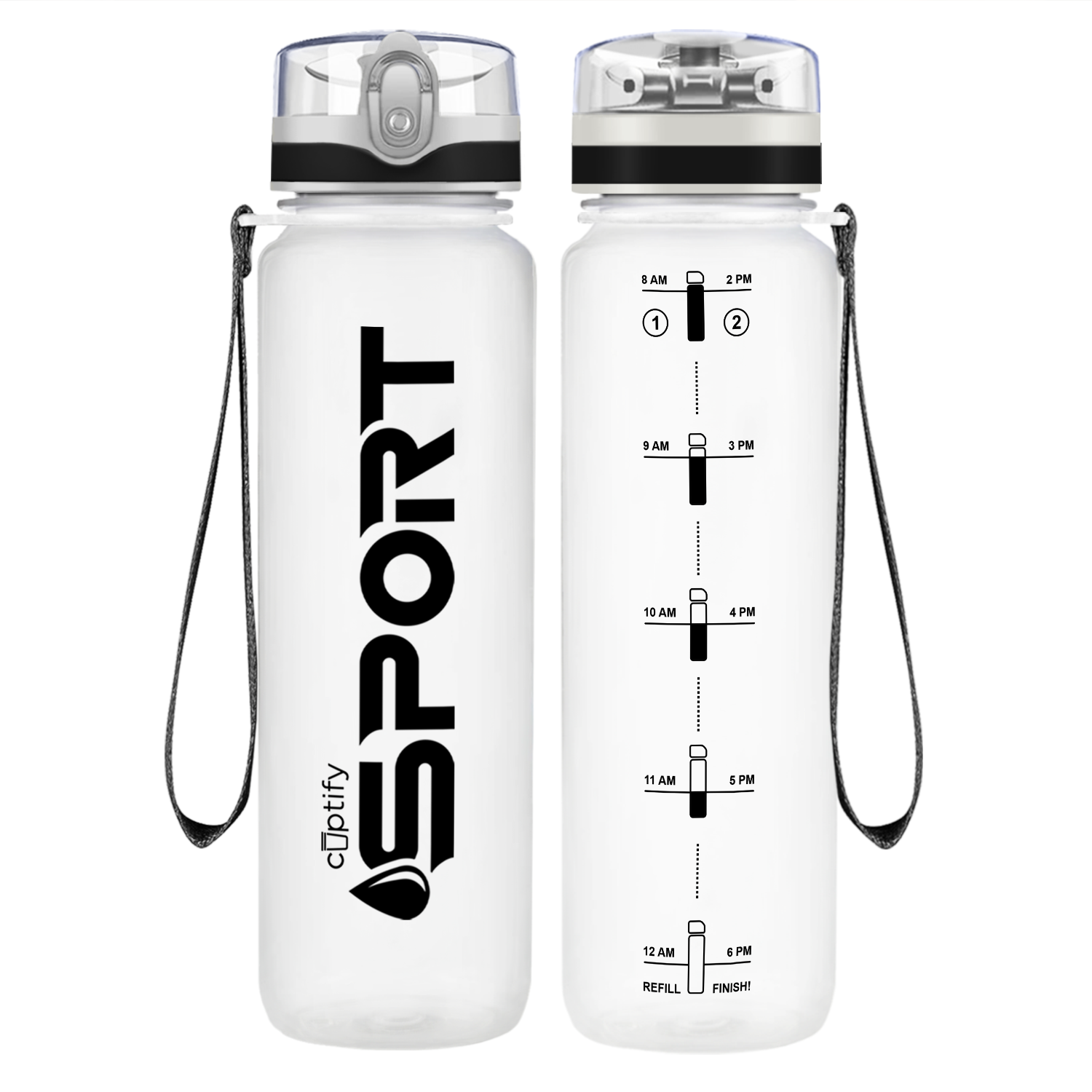 White Frosted 32oz Tritan™ Sport Water Bottle