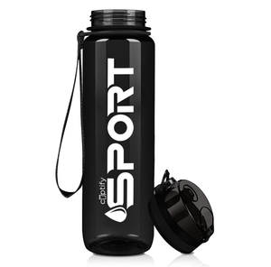 Black with White 32oz Tritan™ Sport Water Bottle