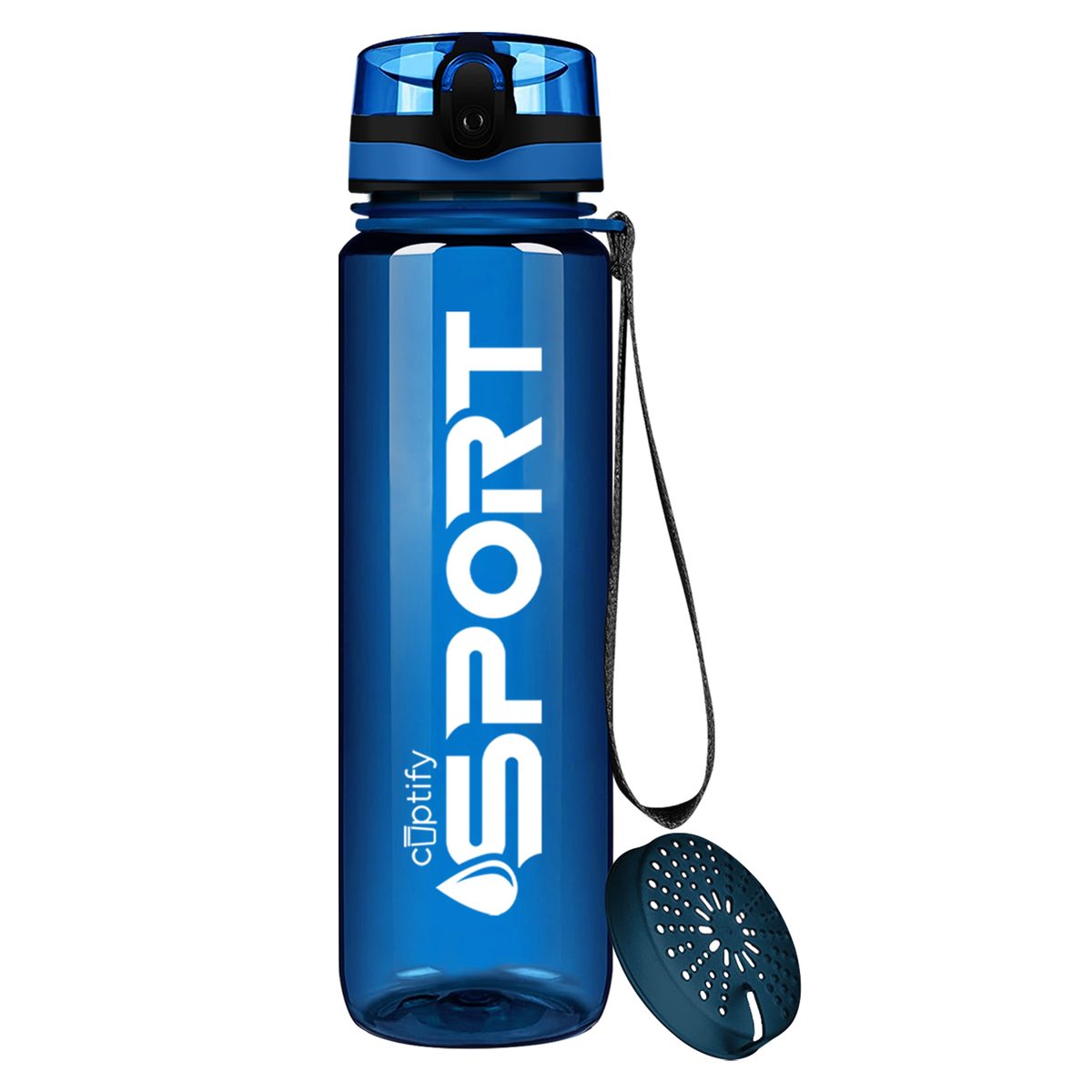 Blue with White 32oz Tritan™ Sport Water Bottle