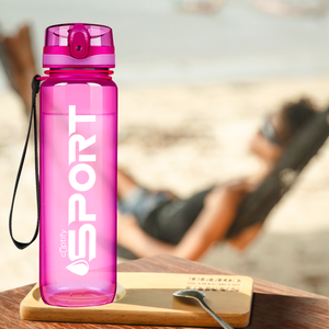 Pink with White 32oz Tritan™ Sport Water Bottle