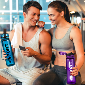 Purple with White 32oz Tritan™ Sport Water Bottle