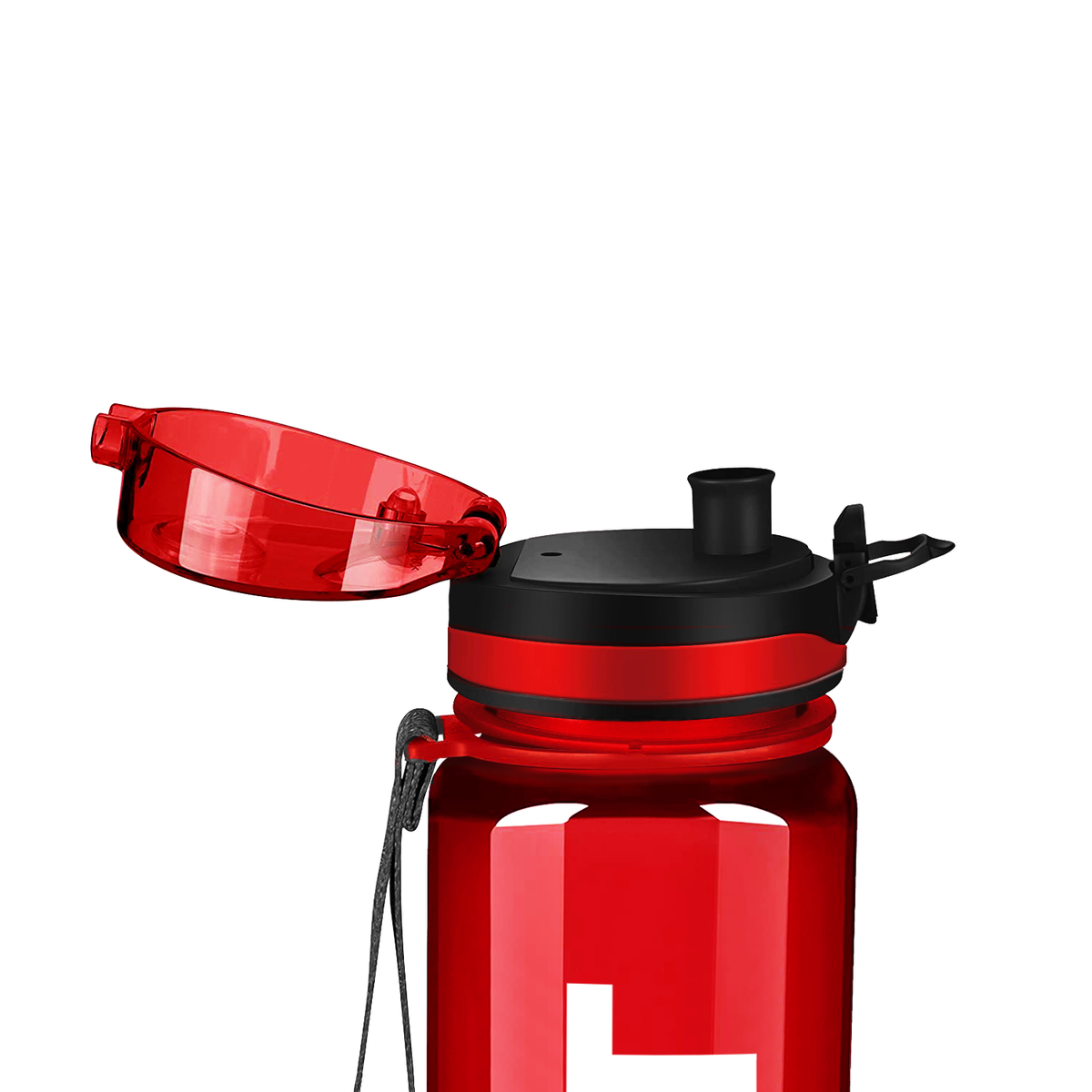Red with White 32oz Tritan™ Sport Water Bottle
