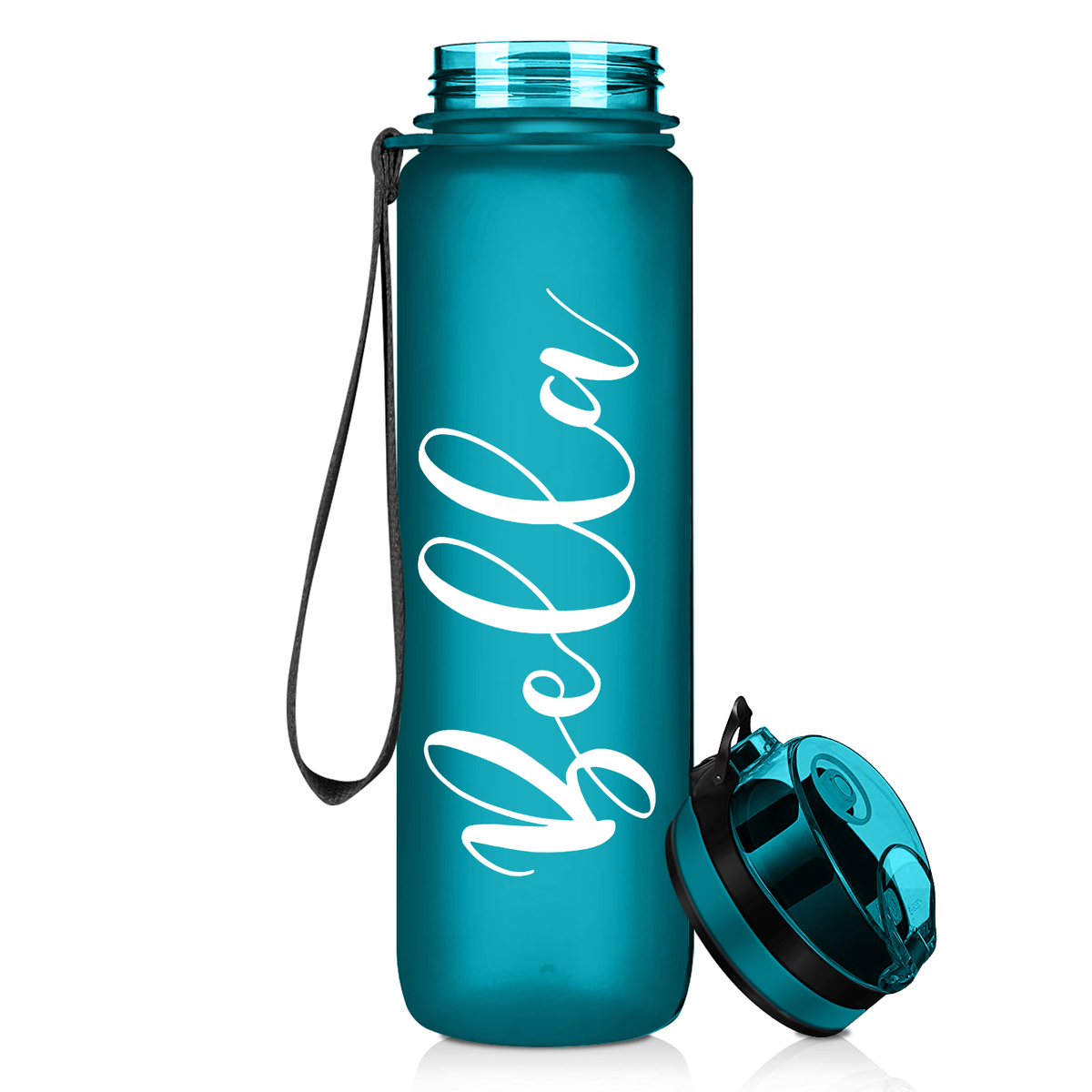 Personalized Teal Frosted 32 oz Water Bottle