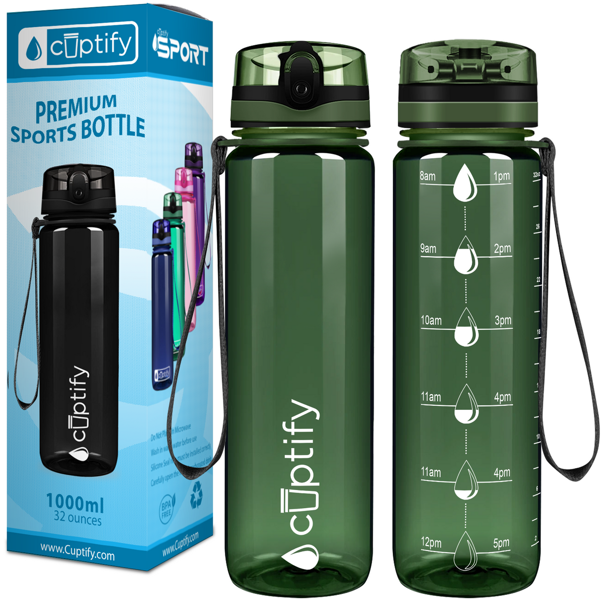 Cuptify Army 32 oz Water Bottle
