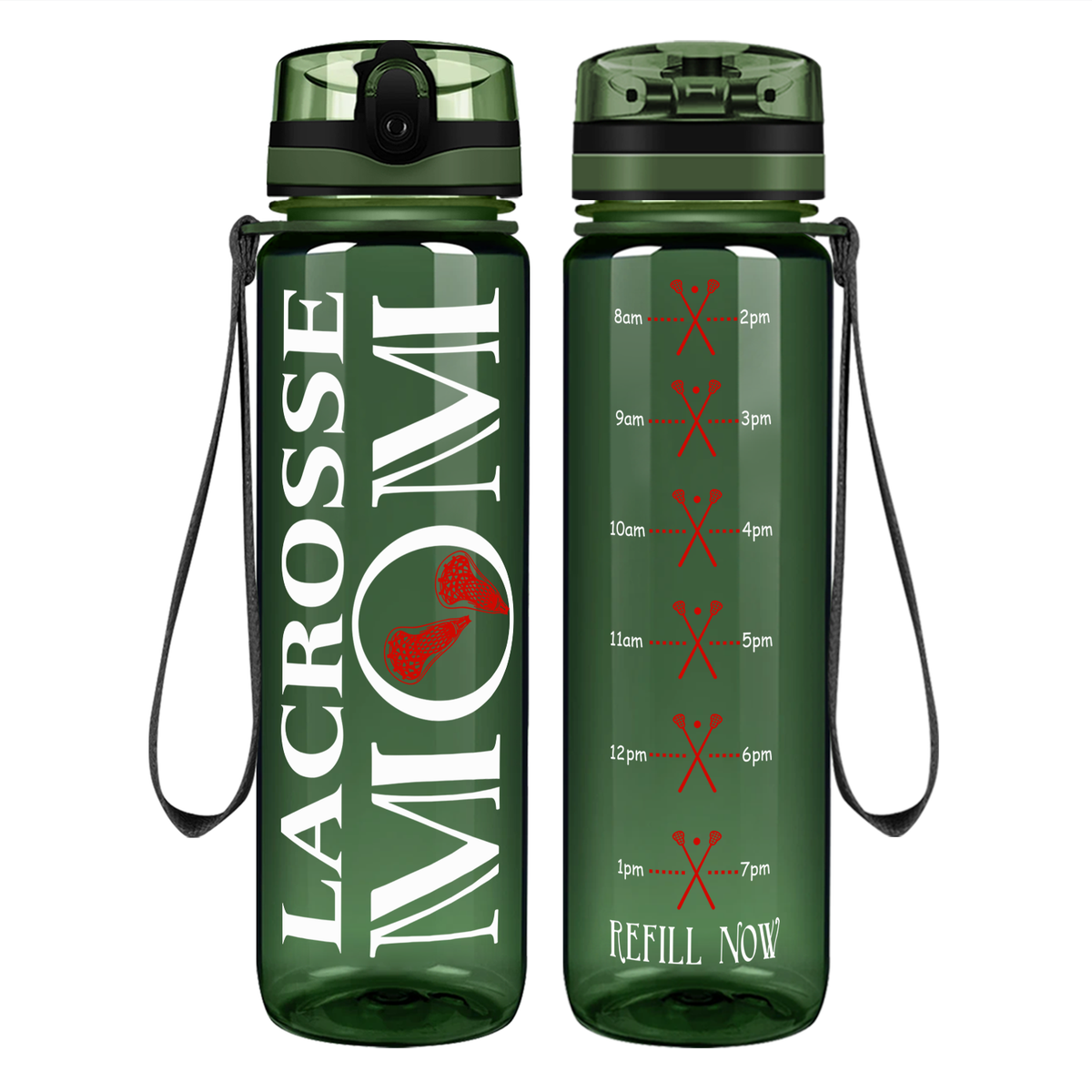 Lacrosse Mom Motivational Tracking Water Bottle