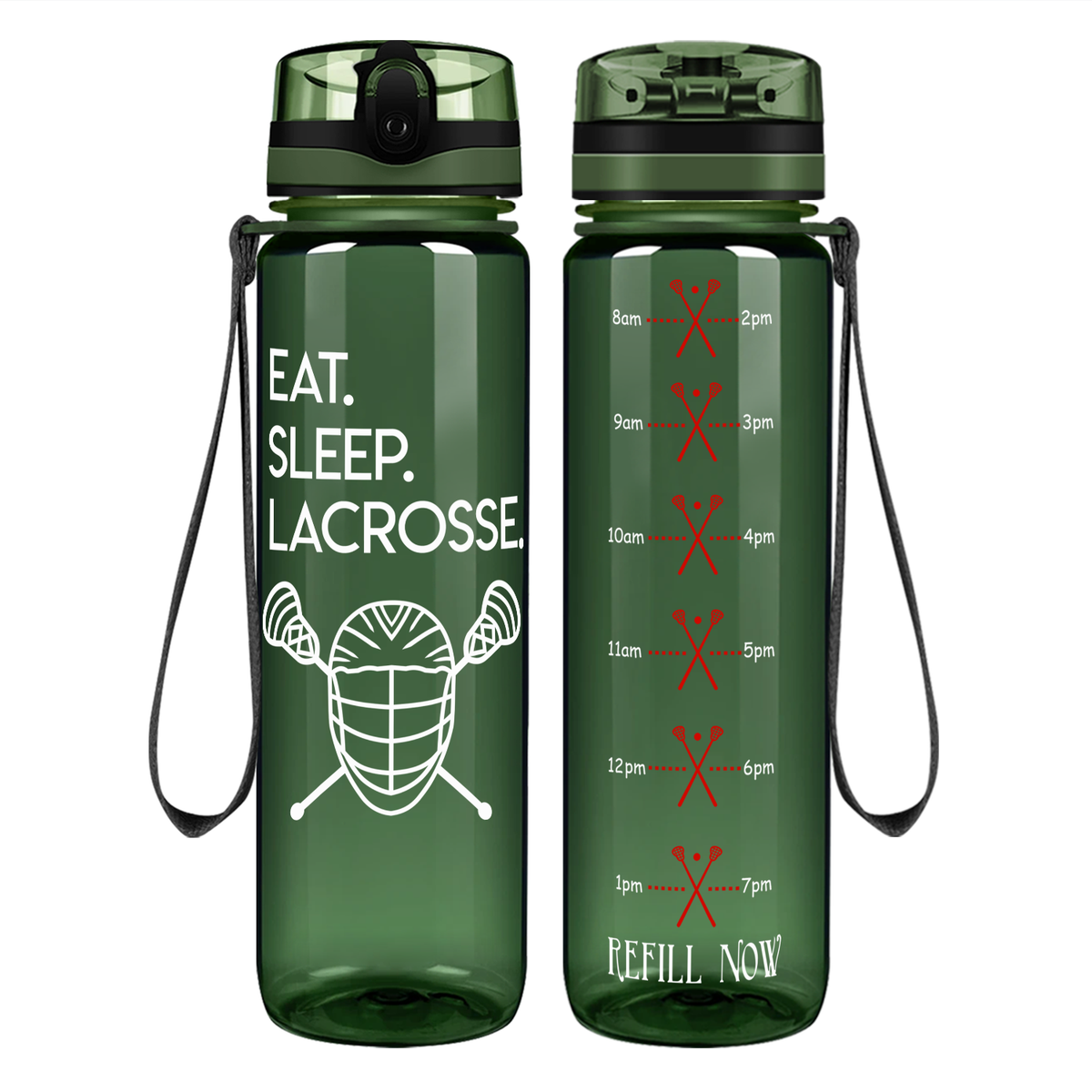 Eat Sleep Lacrosse Motivational Tracking Water Bottle