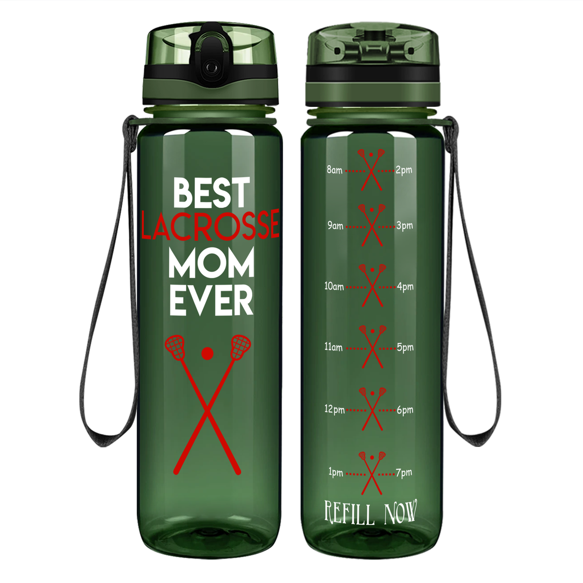 Best Lacrosse Mom Ever Motivational Tracking Water Bottle