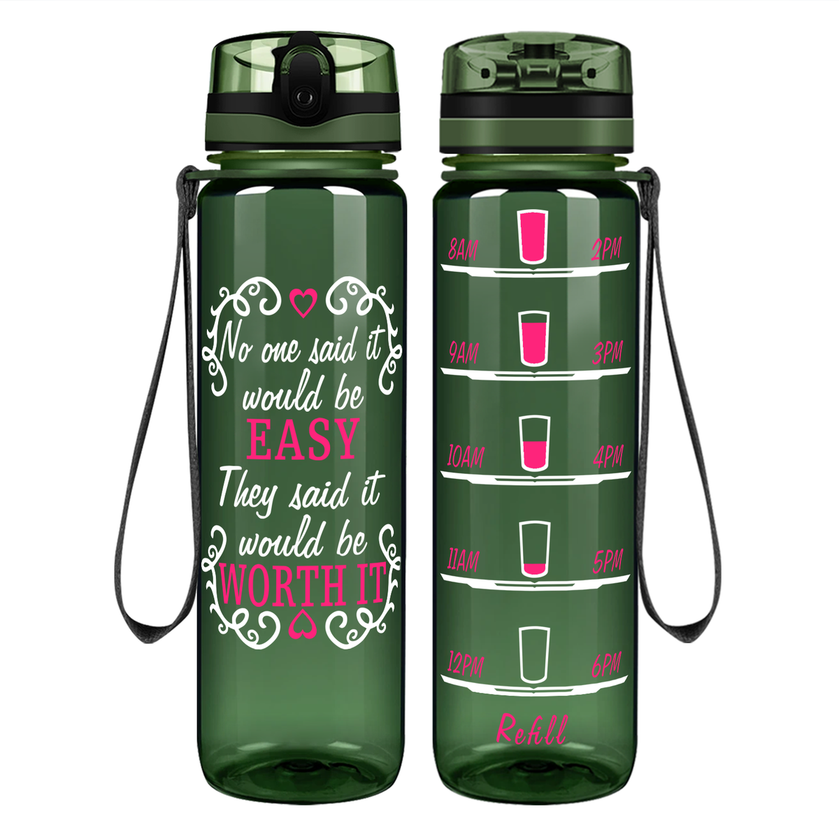 It Would Be Worth It Motivational Tracking Water Bottle