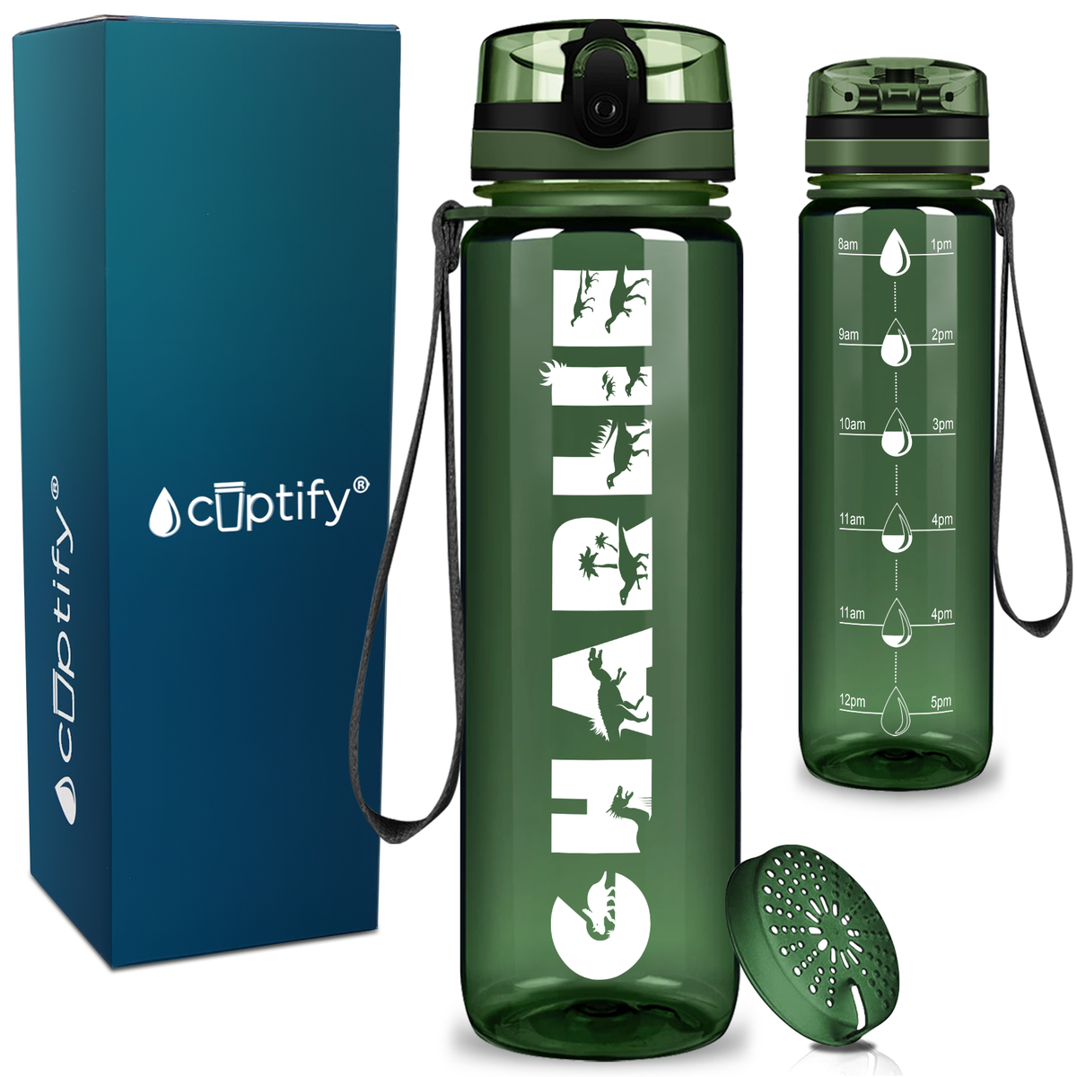 Personalized Dinosaur 32 oz Kids Water Bottle