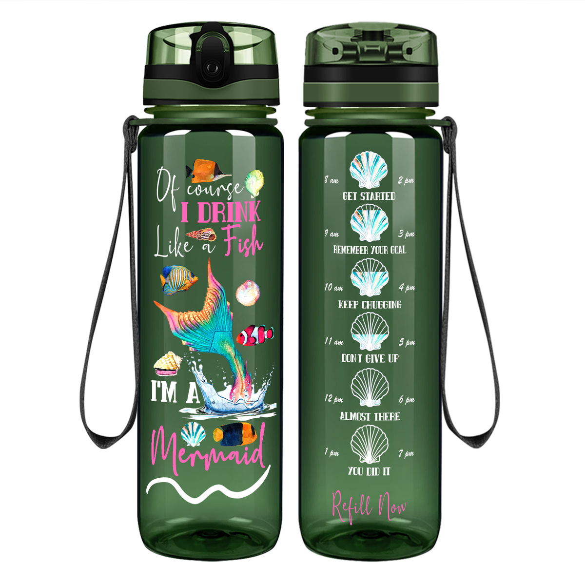 I'm A Mermaid Motivational Tracking Water Bottle
