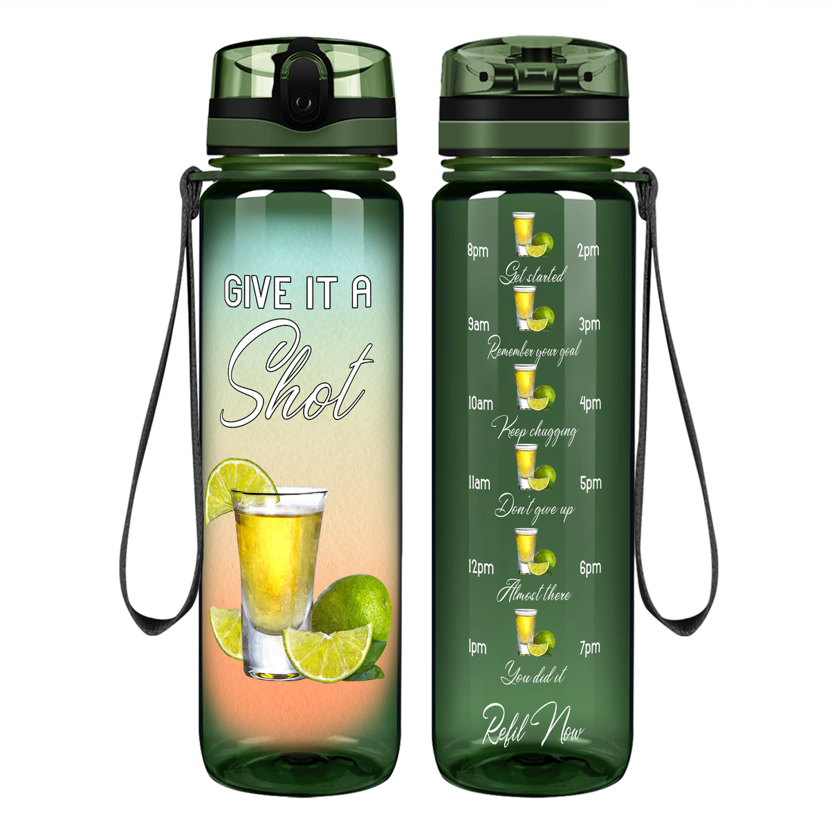 Give it A Shot Motivational Tracking Water Bottle