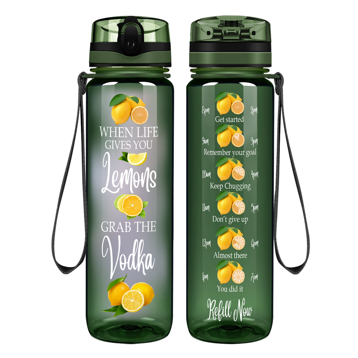 When Life Gives You Lemons Motivational Tracking Water Bottle