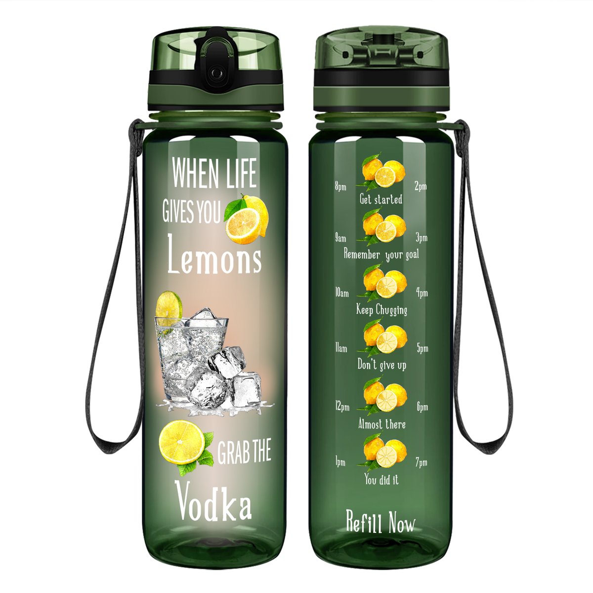 Grab the Vodka Motivational Tracking Water Bottle