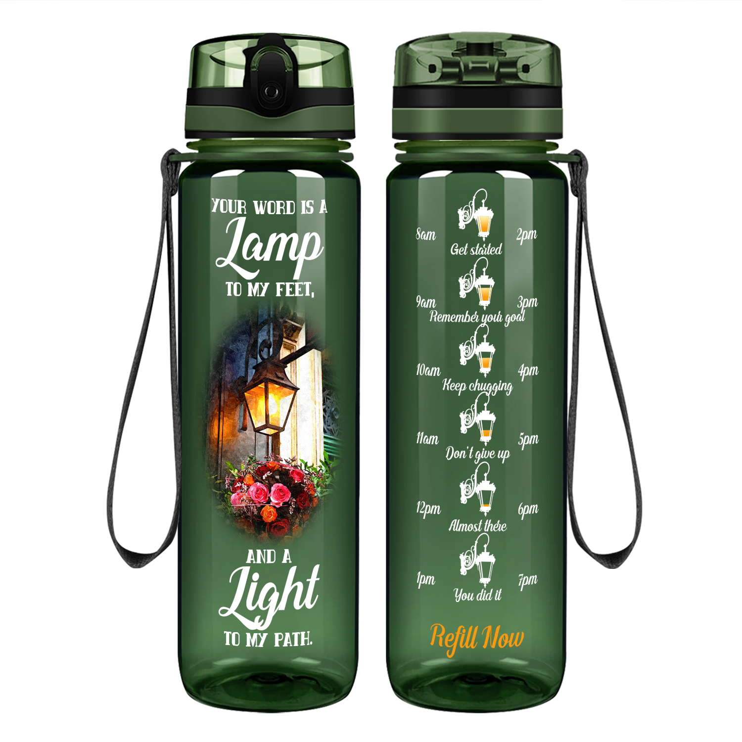 Your Word Is A Lamp To My Feet Motivational Tracking Water Bottle
