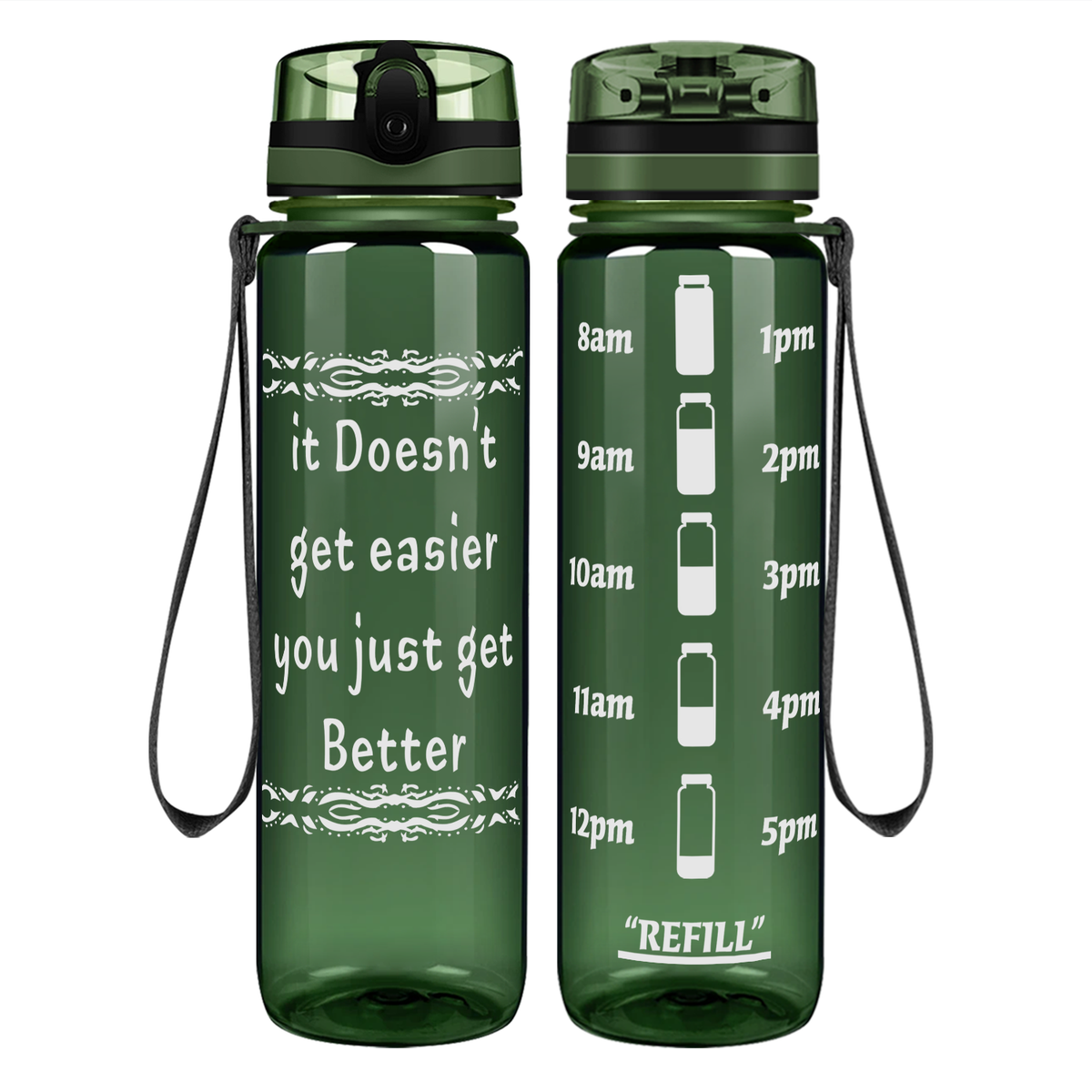 You Just Get Better Motivational Tracking Water Bottle