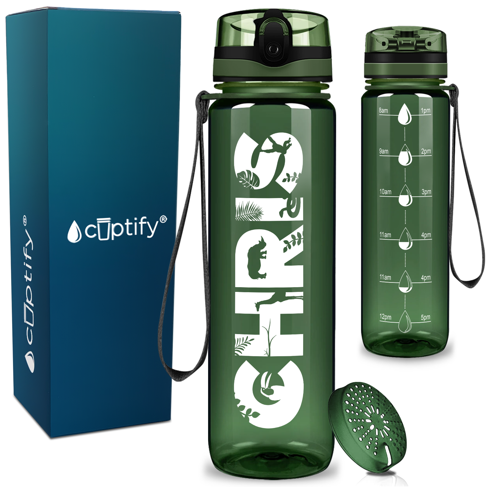 Personalized Safari Animals Kids Water Bottle