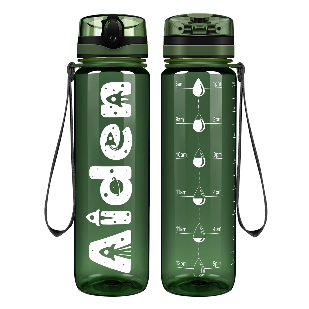 Personalized Boys Motivational Tracking Water Bottle