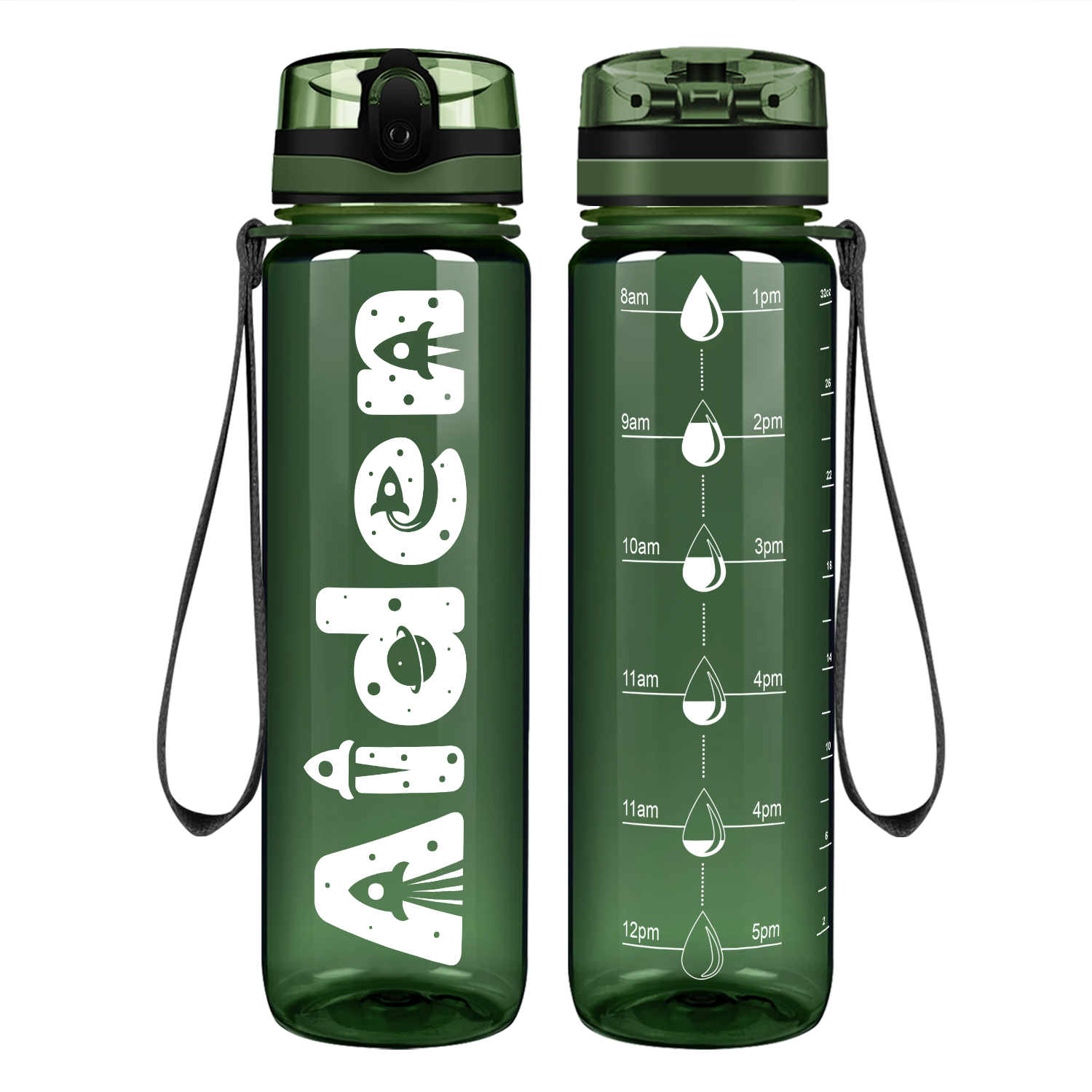 Personalized Boys Motivational Tracking Water Bottle